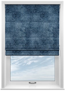 Rya, Sapphire - Twist&Fit Roman Blind